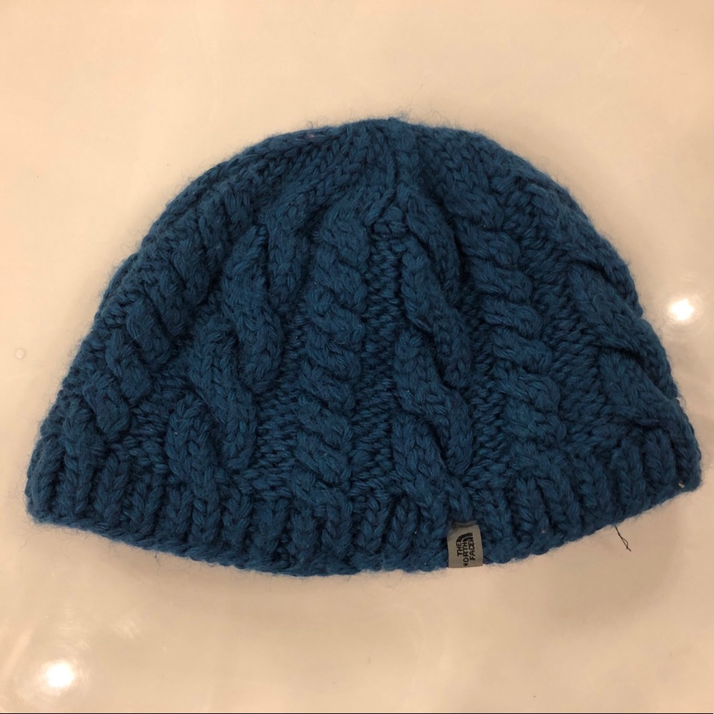 North Face beanies turquoise and brown